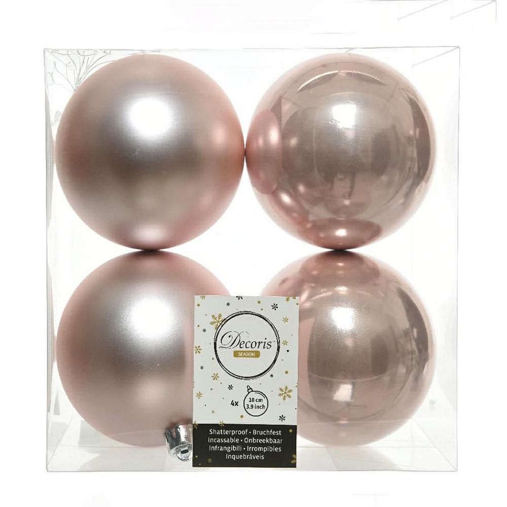 SET 4 SFERE POLY MM.100ASS. LUCIDO/SATINATO ROSA CIPRIA