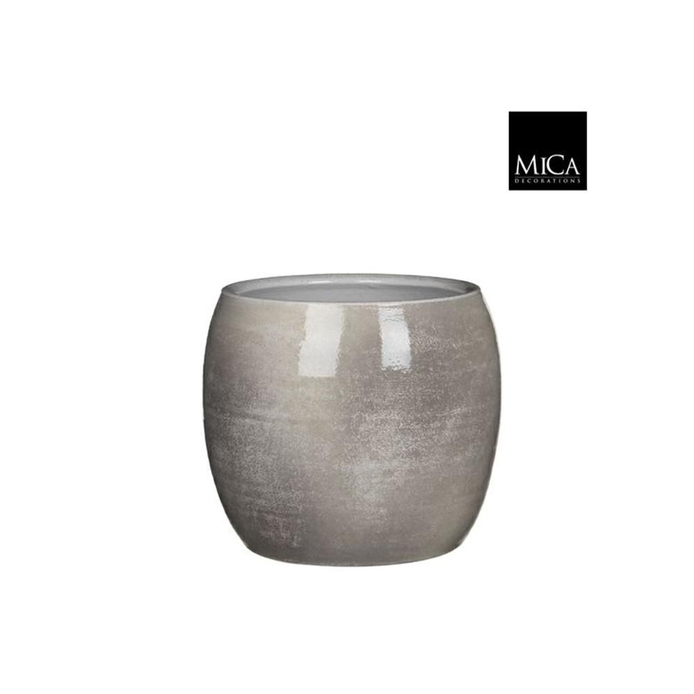 VASO CERAMICA D.24 CM H.22 CM -LESTER- GRIGIO