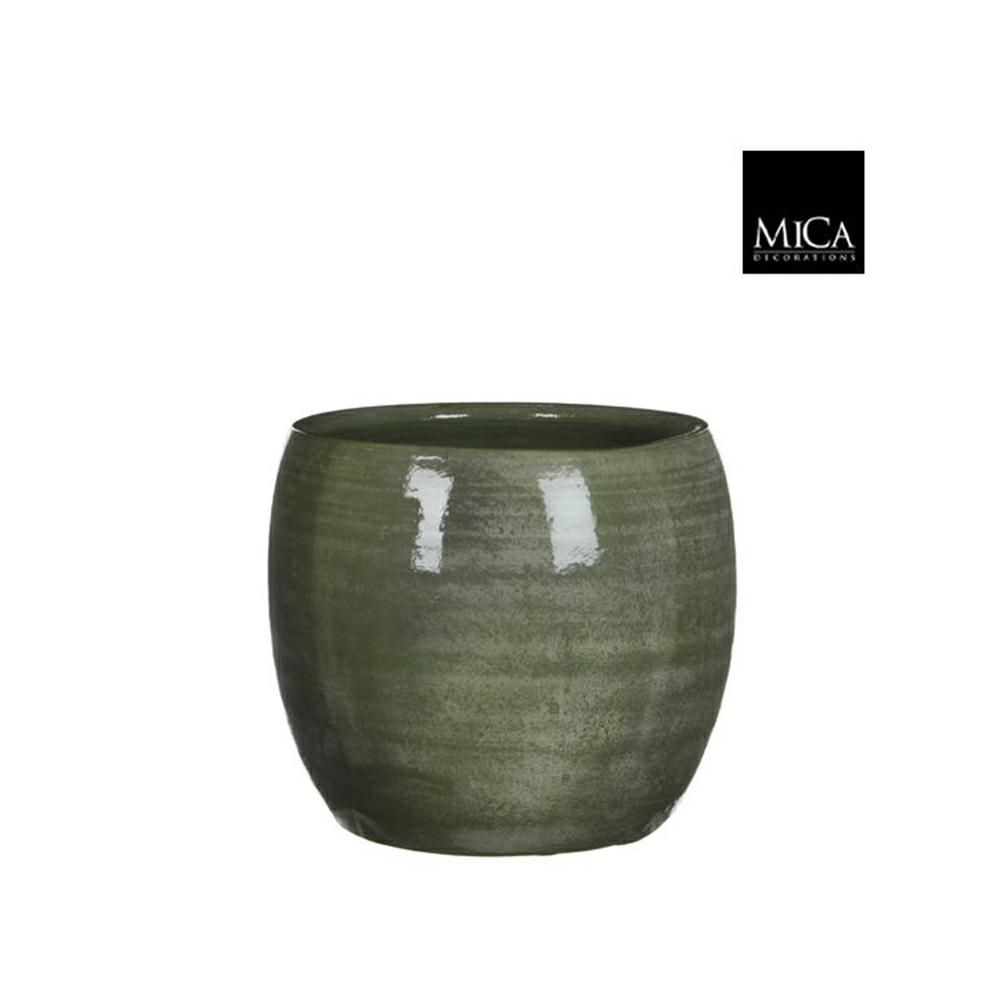 VASO CERAMICA D.24 CM H.22 CM -LESTER- VERDE VASO CERAMICA D.24 CM H.22 CM -LESTER- VERDE