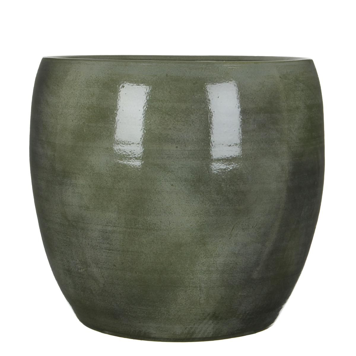 VASO CERAMICA D.38 CM H.35 CM -LESTER- VERDE