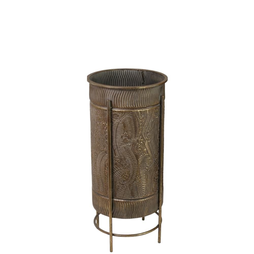 PORTA PIANTE METALLO D.25 CM H.56 CM ORO PORTA PIANTE METALLO D.25 CM H.56 CM ORO