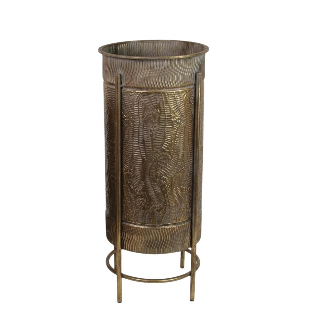 PORTA PIANTE METALLO D.29 CM H.65 CM ORO PORTA PIANTE METALLO D.29 CM H.65 CM ORO
