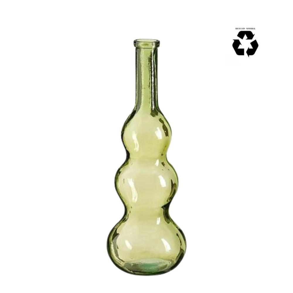 VASO VETRO RICICLATO D.26,5 CM H.75 CM -BENITO- VERDE CHIARO