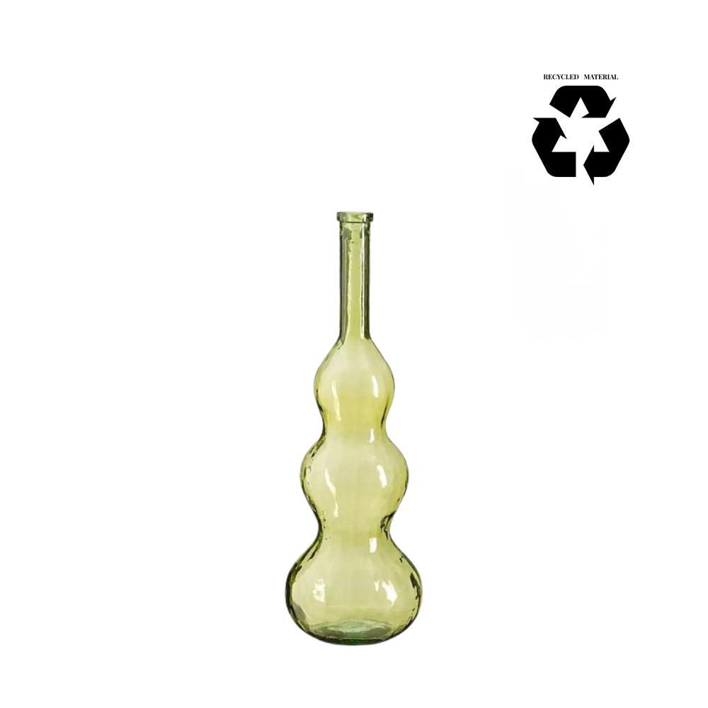 VASO VETRO RICICLATO D.33 CM H.100 CM -BENITO- VERDE CHIARO VASO VETRO RICICLATO D.33 CM H.100 CM -BENITO- VERDE CHIARO
