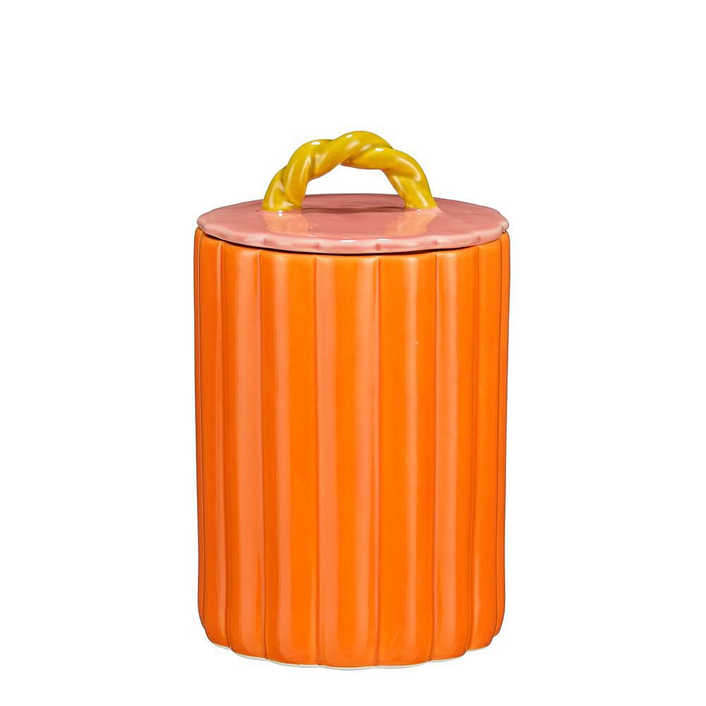 BARATTOLO C/COPERCHIO CERAMICA D.11 H.18 CM -LIZZY- ARANCIONE BARATTOLO C/COPERCHIO CERAMICA D.11 H.18 CM -LIZZY- ARANCIONE
