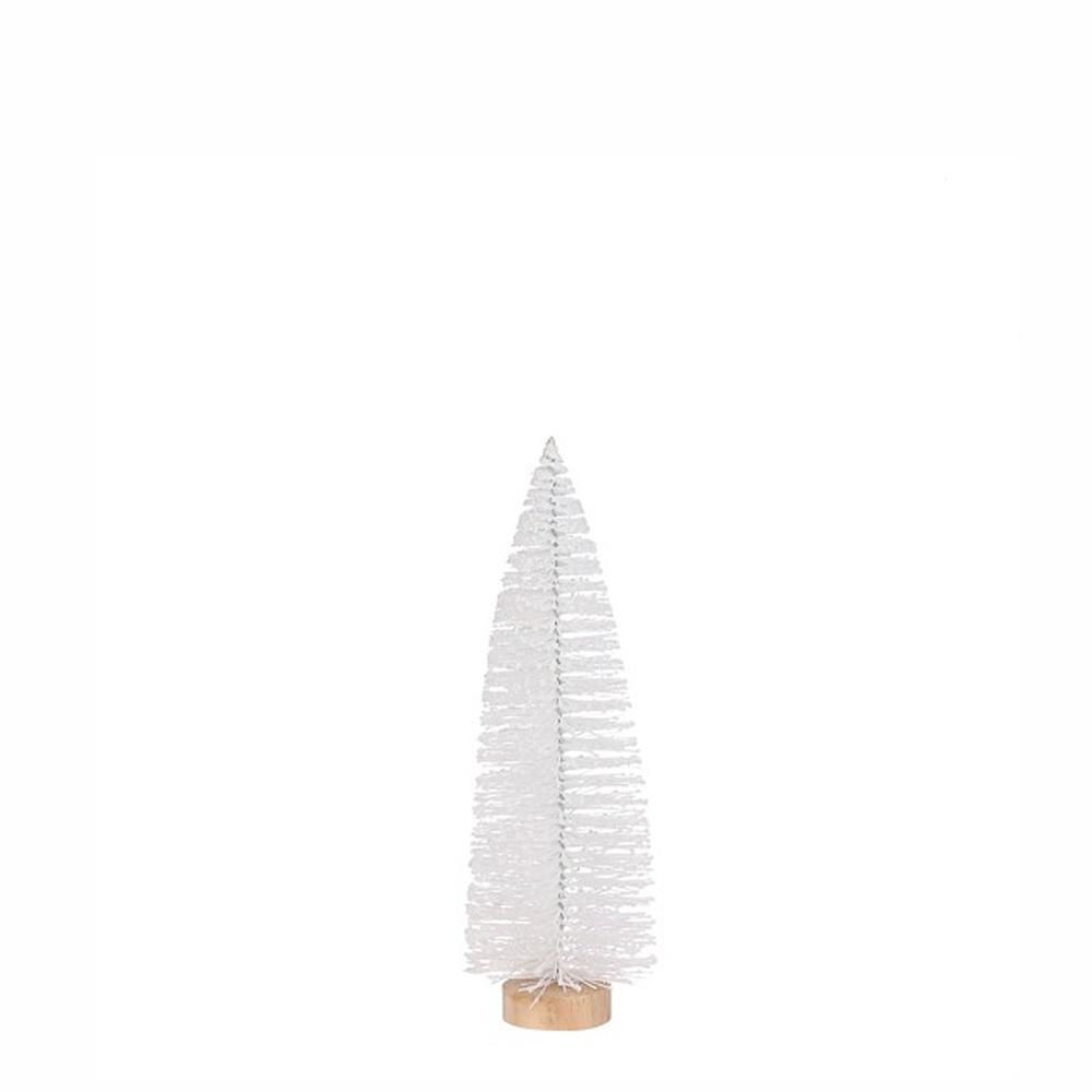 ALBERINO LUREX C/BASE LEGNO D.8 CM H.25 CM BIANCO ALBERINO LUREX C/BASE LEGNO D.8 CM H.25 CM BIANCO