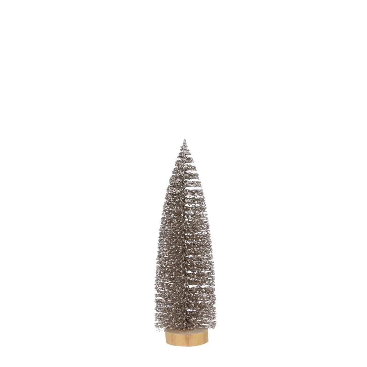 ALBERINO LUREX C/BASE LEGNO D.8 CM H.25 CM CHAMPAGNE ALBERINO LUREX C/BASE LEGNO D.8 CM H.25 CM CHAMPAGNE