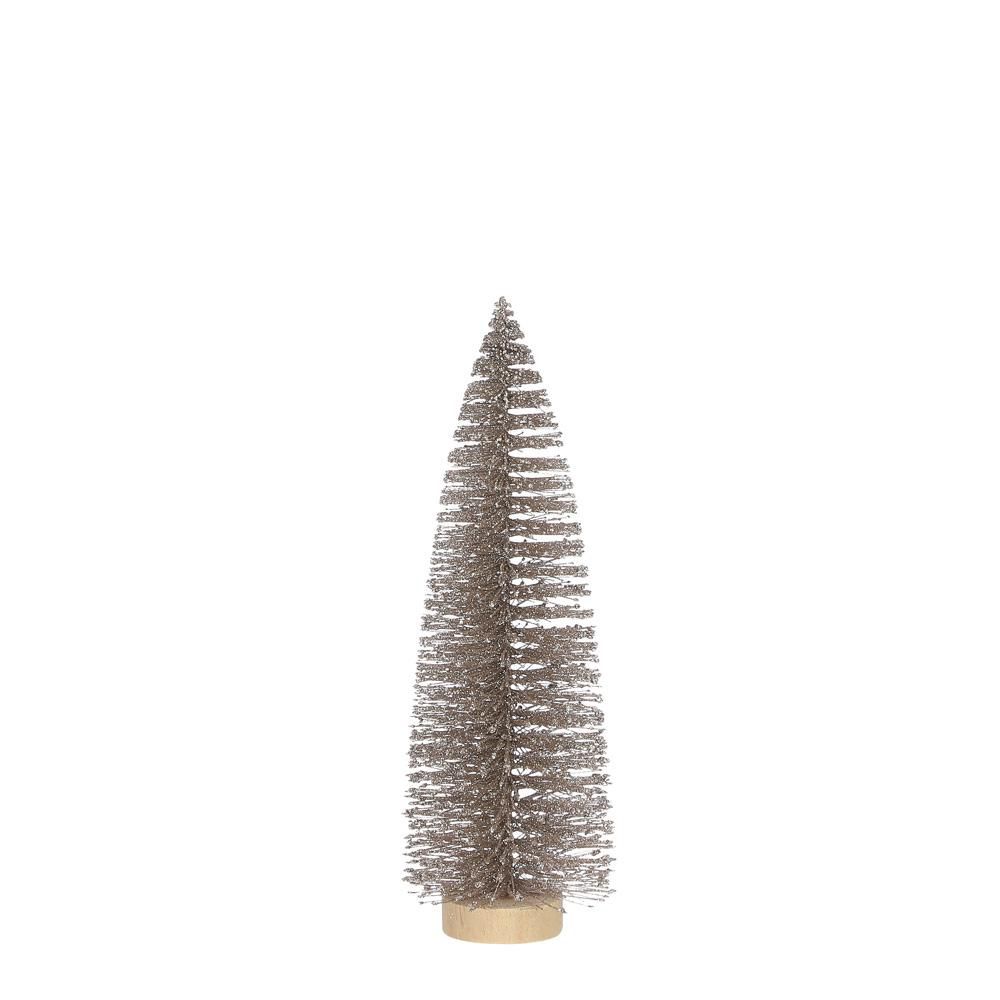 ALBERINO LUREX C/BASE LEGNO D.10 CM H.32 CM CHAMPAGNE ALBERINO LUREX C/BASE LEGNO D.10 CM H.32 CM CHAMPAGNE