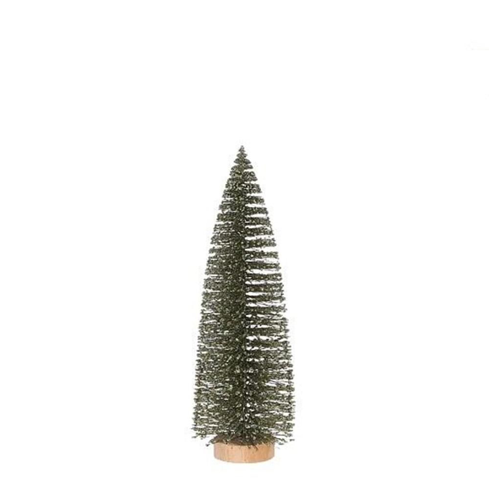 ALBERINO LUREX C/BASE LEGNO D.10 CM H.32 CM VERDE ALBERINO LUREX C/BASE LEGNO D.10 CM H.32 CM VERDE