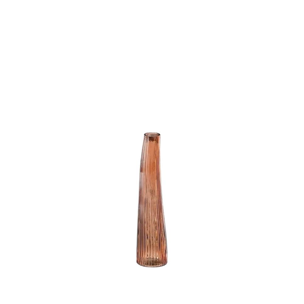 VASO VETRO MONOFIORE D.8,5 CM H.35 CM -NINA- MARRONE VASO VETRO MONOFIORE D.8,5 CM H.35 CM -NINA- MARRONE