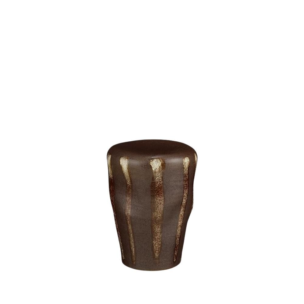 TAVOLO CERAMICA D.33,5 CM H.46 CM -KALIA- MARRONE SCURO