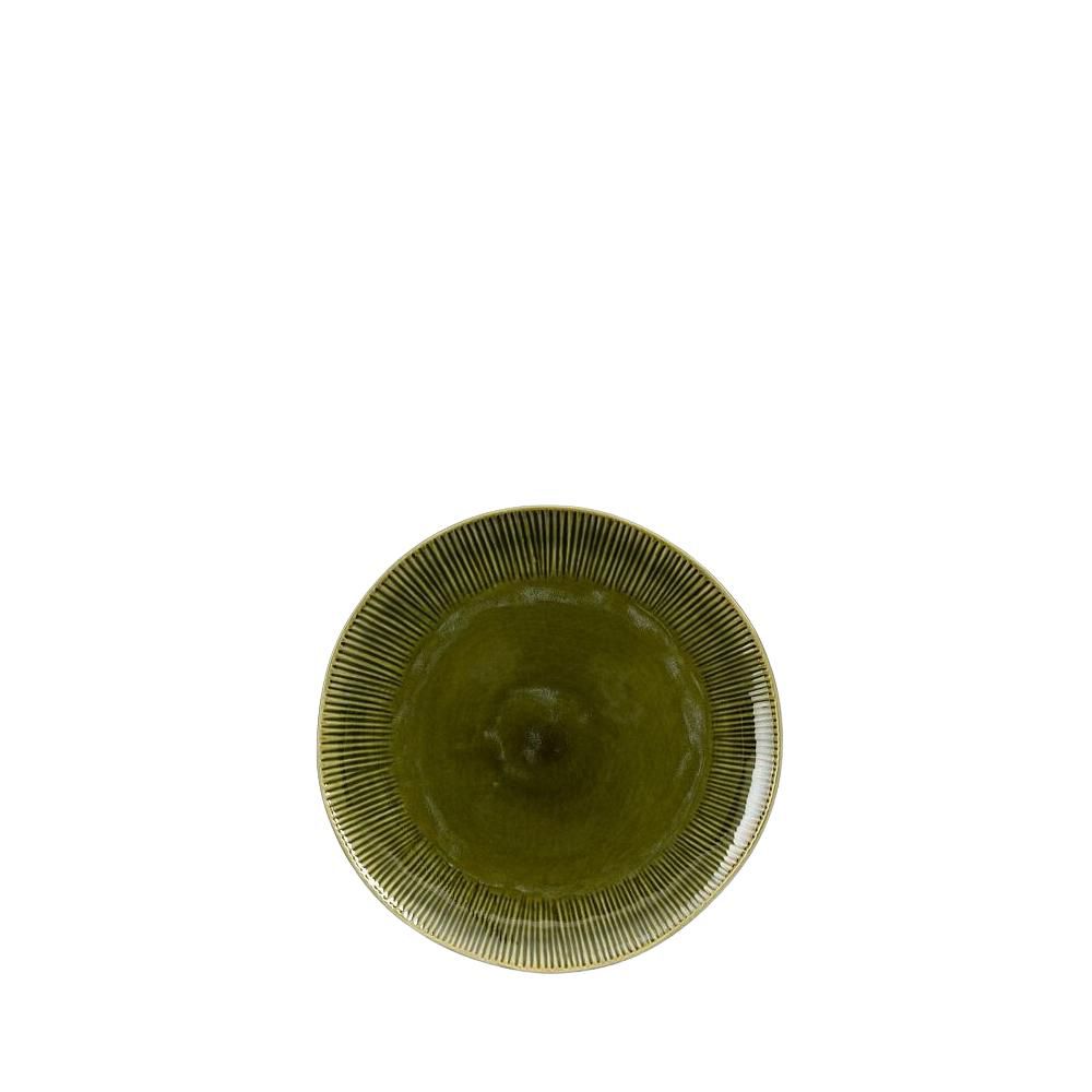 SET 4 PIATTI CERAMICA D.27,5 CM H.2 CM -NUSA- VERDE