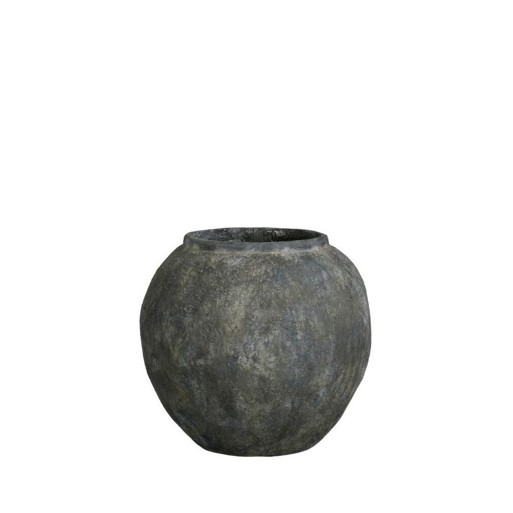 VASO CERAMICA TONDO D.35 CM H.32 CM -GREGORY- GRIGIO SCURO