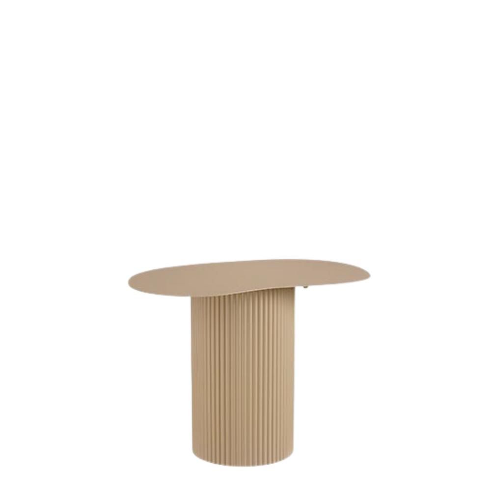 TAVOLO METALLO OVALE 60X34 CM H.45 CM -LUX- MARRONE