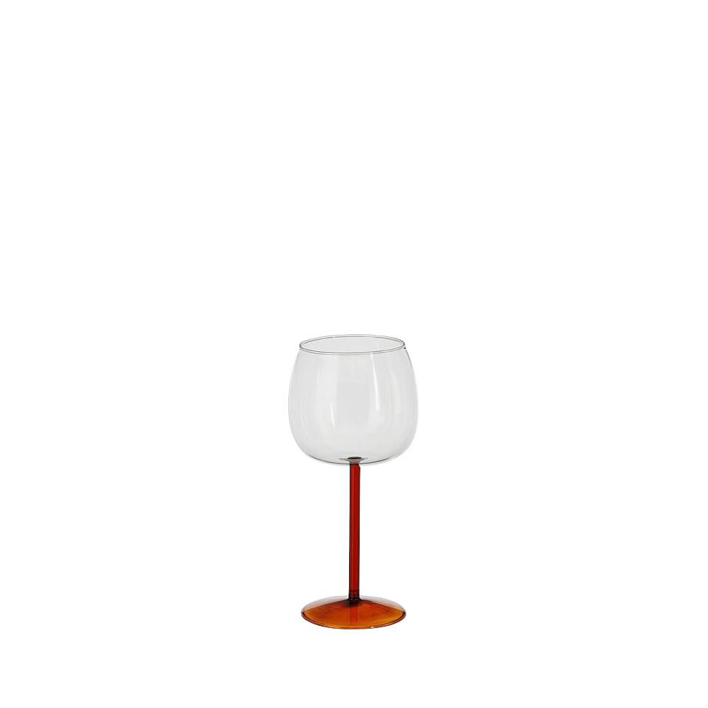 SET 6 BICCHIERI VETRO -RIGA- D.9,5 H.20 CM TRASPARENTE/ARANCIO