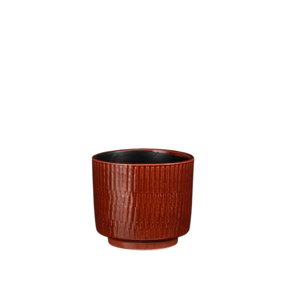 VASO CERAMICA D.16 CM H.14 CM -WILLIAM- MARRONE VASO CERAMICA D.16 CM H.14 CM -WILLIAM- MARRONE