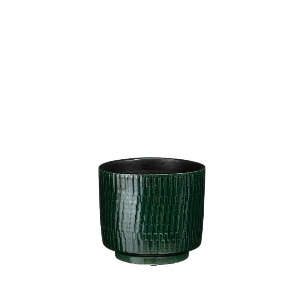 VASO CERAMICA D.16 CM H.14 CM -WILLIAM- VERDE VASO CERAMICA D.16 CM H.14 CM -WILLIAM- VERDE