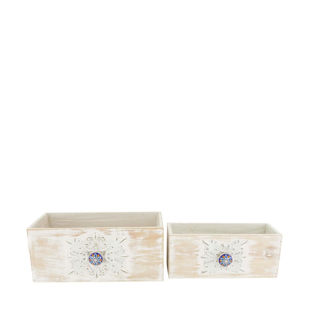 SET 2 CASSETTI LEGNO C/PLASTICA 28-24×16,5-14,5 H.12-10CM BIANCO SET 2 CASSETTI LEGNO C/PLASTICA 28-24×16,5-14,5 H.12-10CM BIANCO