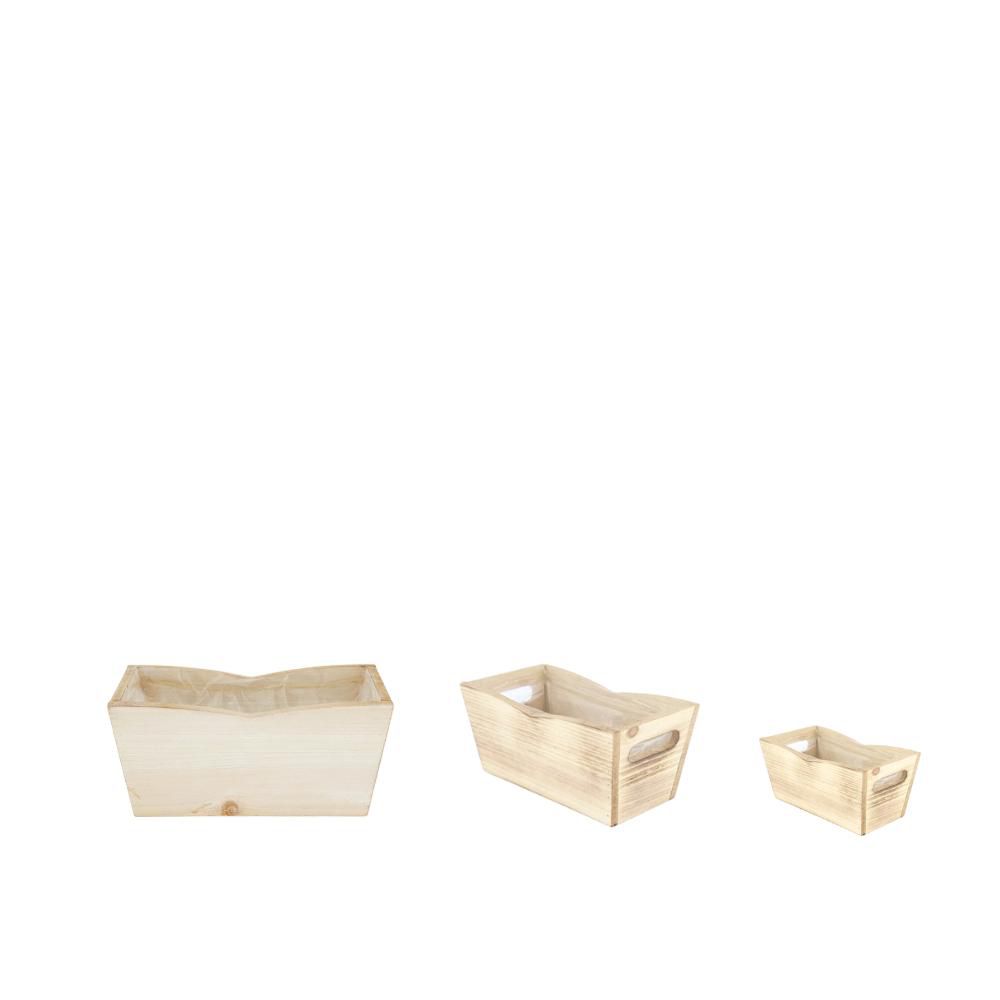 SET 3 VASI RETTANGOLARILEGNO 28-25-22X18-15-12 H.18-14-10BIANCO