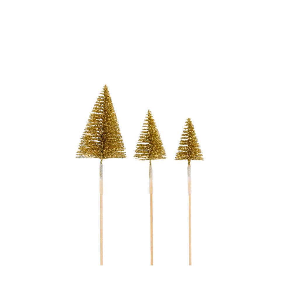 SET 12 PICK ALBERO DI NATALE ORO
