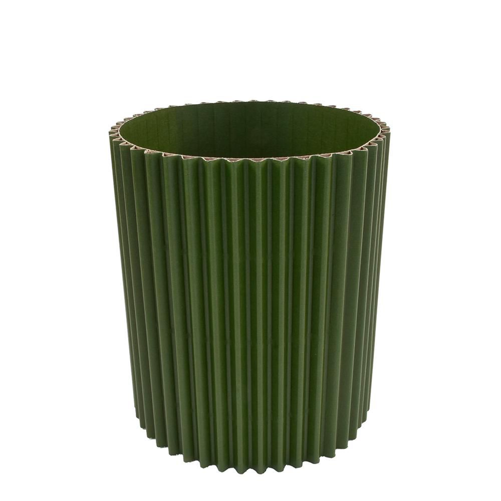 SET 12 SCATOLE CARTONE ONDULATO D.12 H.15 CM VERDE