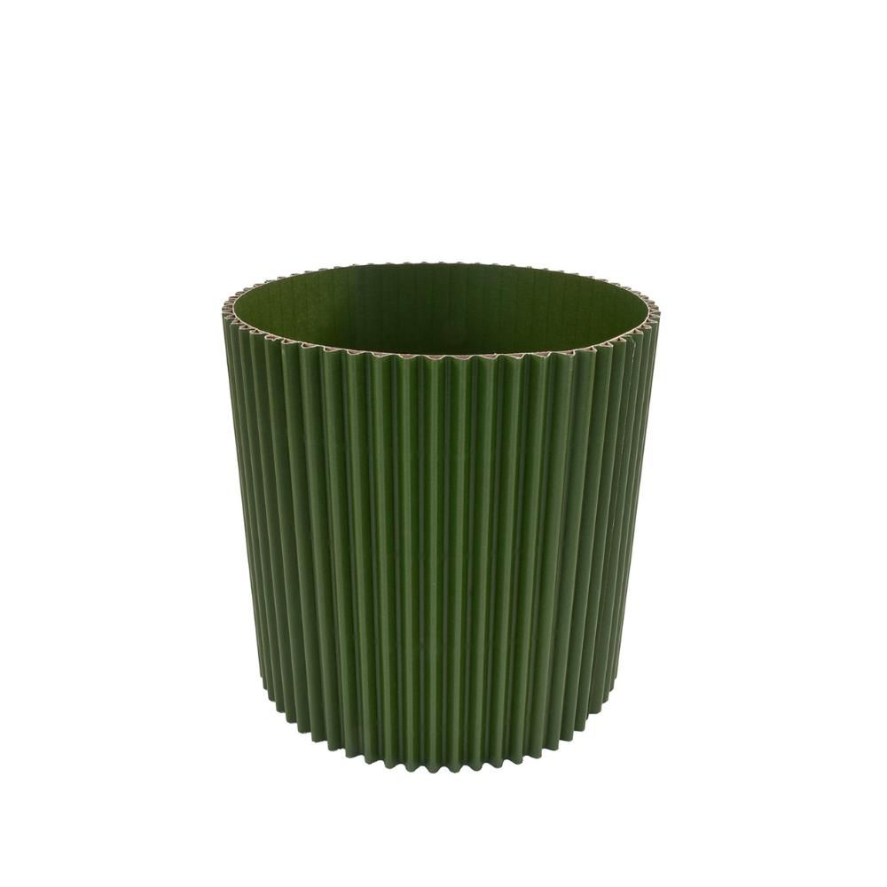 SET 12 SCATOLE CARTONE ONDULATO D.17 H.17,5 CM VERDE
