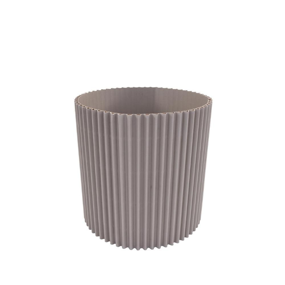 SET 12 SCATOLE CARTONE ONDULATO D.17 H.17,5 CM GRIGIO
