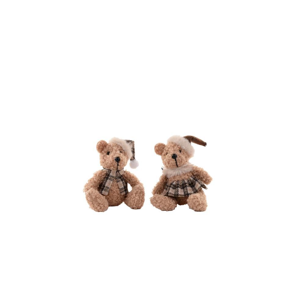 SET 2 ORSI PELUCHE H.11CM MARRONE SET 2 ORSI PELUCHE H.11CM MARRONE