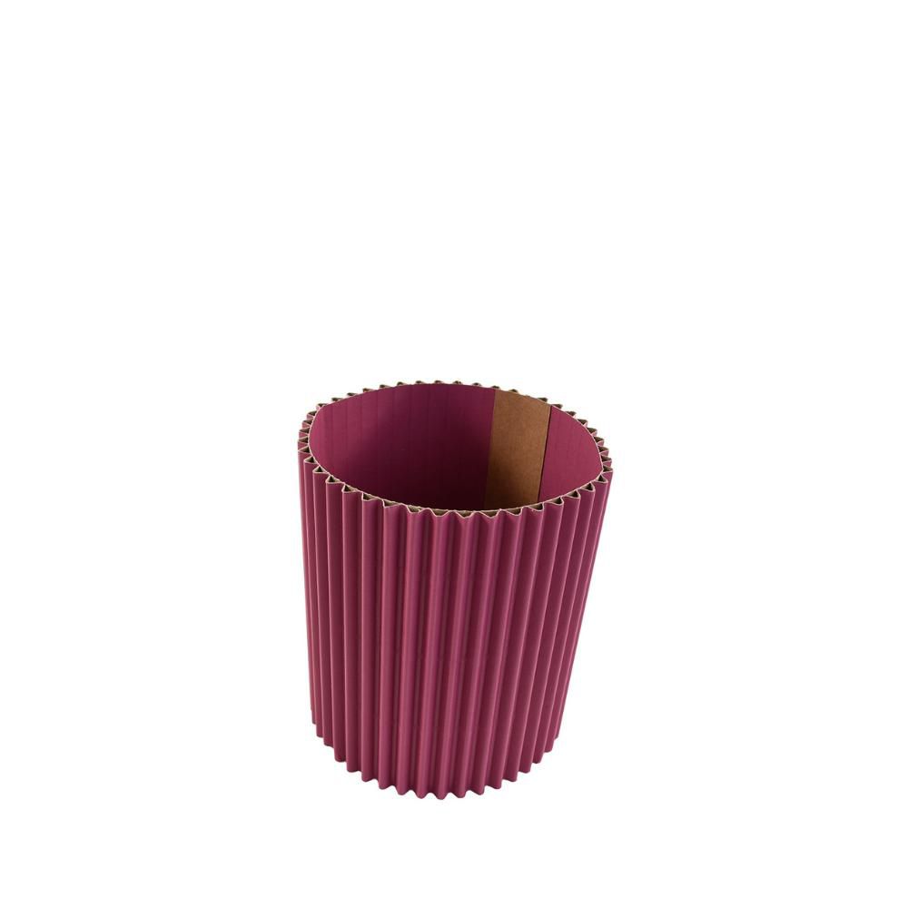 SET 12 SCATOLE CARTONE ONDULATO D.12 H.15 CM FUCSIA
