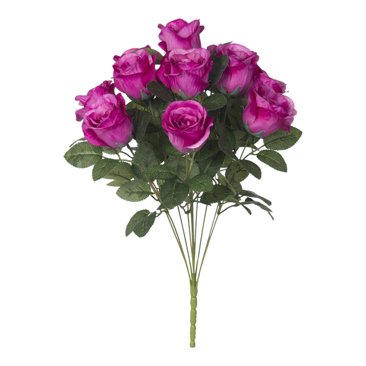 ROSE BOCCIOLI BOUQUET 12X CM.50 MALVA
