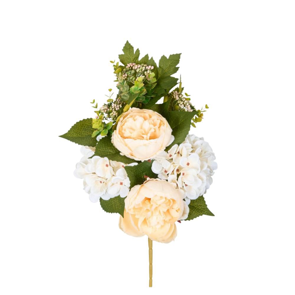 PEONIE/HYDRANGEA FRONTALE CM.45 CREMA PEONIE/HYDRANGEA FRONTALE CM.45 CREMA
