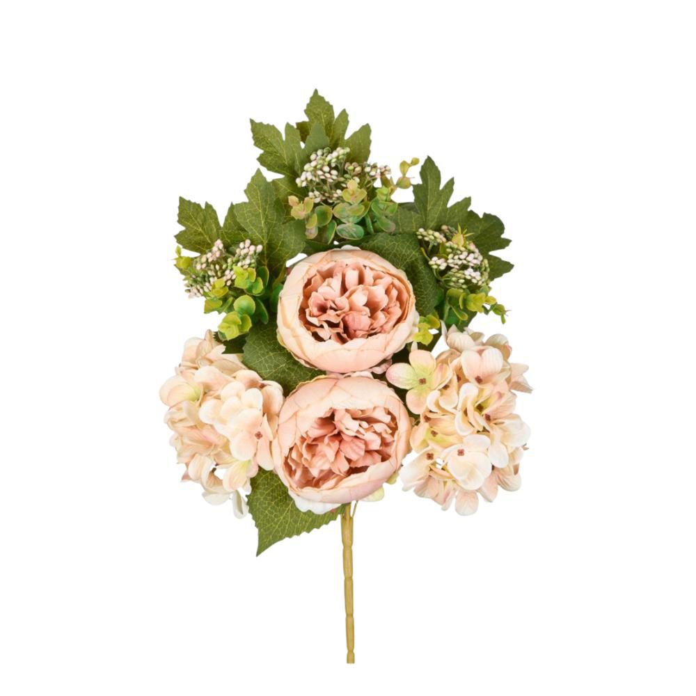 PEONIE/HYDRANGEA FRONTALE CM.45 BEIGE