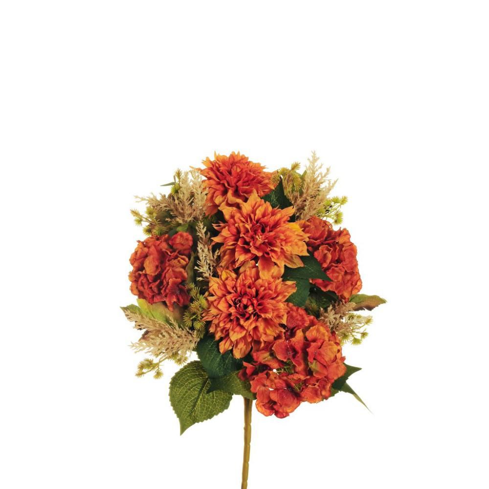 DALIA, HIDRANGEA, ASTILBE BOUQUET 11X CM.51 ARANCIONE DALIA, HIDRANGEA, ASTILBE BOUQUET 11X CM.51 ARANCIONE