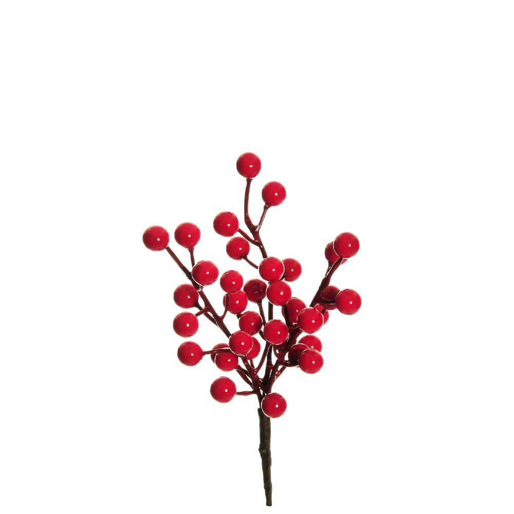 SET 6 BACCHE ILEX 3X 12F H.20 CM ROSSO SET 6 BACCHE ILEX 3X 12F H.20 CM ROSSO