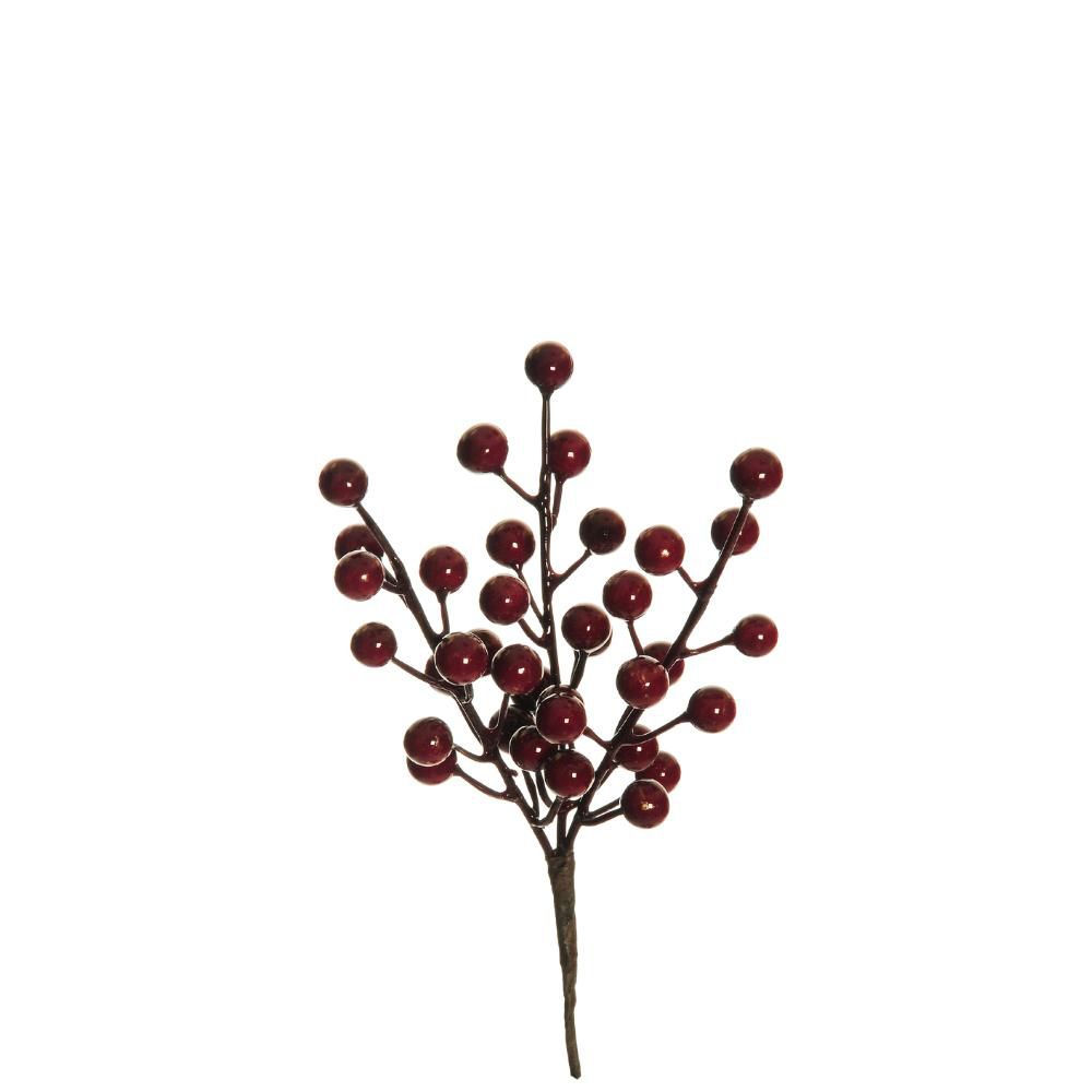 SET 6 BACCHE ILEX 3X 12F H.20 CM BURGUNDY SET 6 BACCHE ILEX 3X 12F H.20 CM BURGUNDY