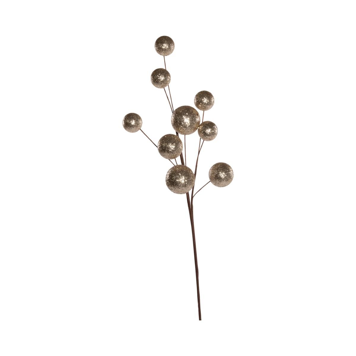 BACCHE RAMO CM.60 GLITTERATO CHAMPAGNE