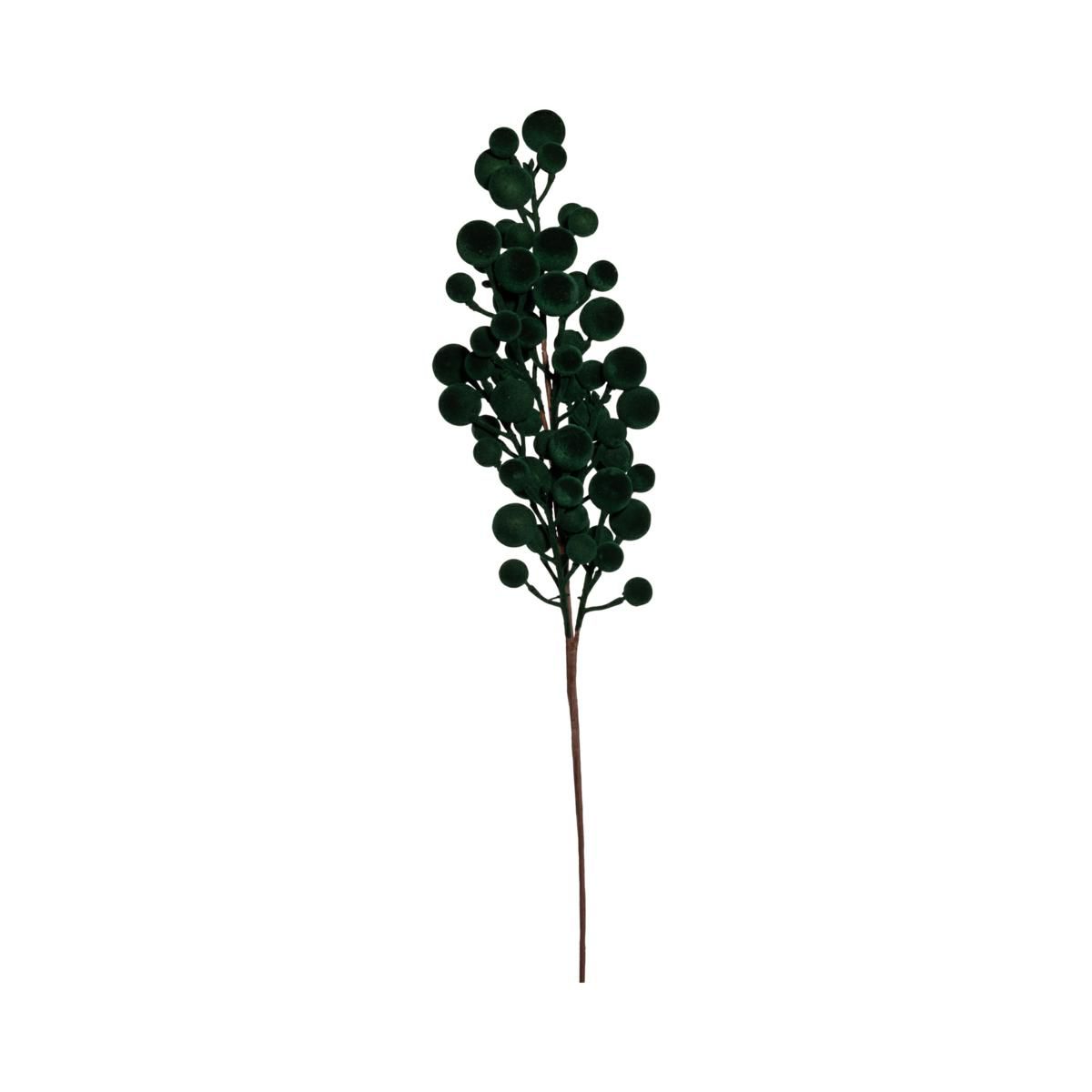 BACCHE RAMO CM.70 VELLUTATO VERDE SCURO