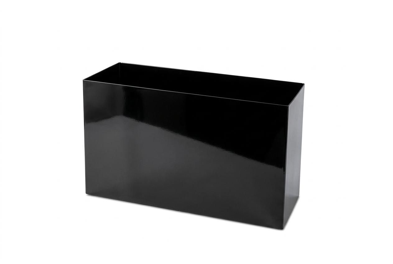 VASCHETTA RETTANGOLARE ACCIAIO 28X12 H.16 CM ARGENTO SPECCHIATO