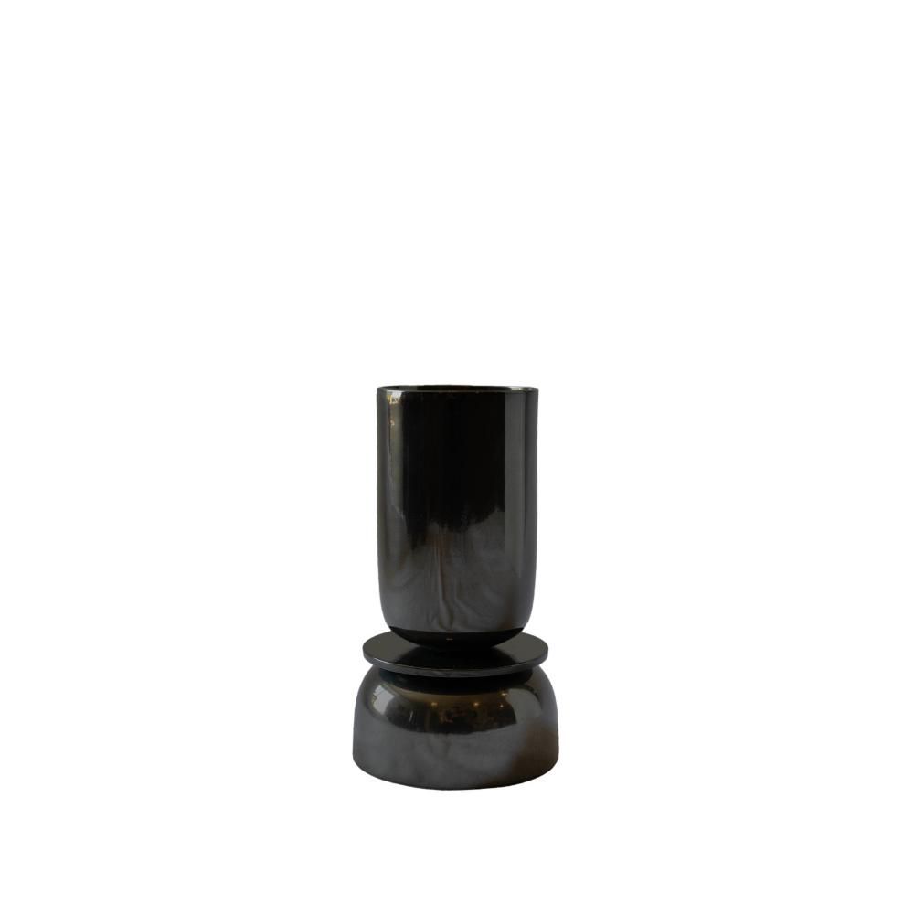 VASO ALLUMINIO D.12 CM H.22 CM (S) ARGENTO SPECCHIATO