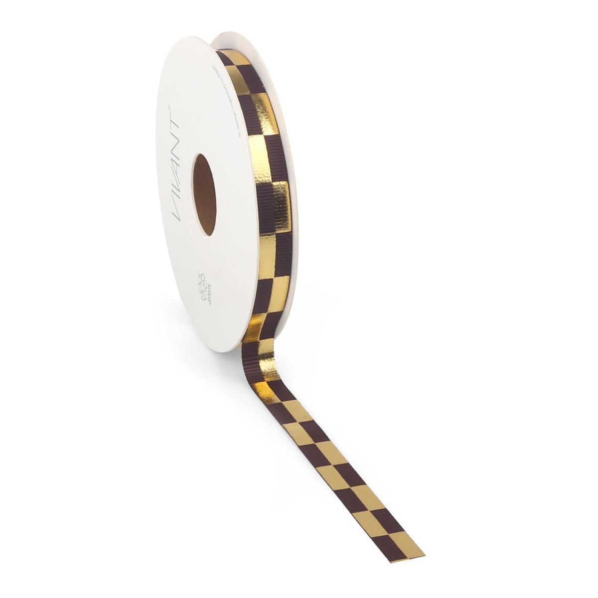 NASTRO GROSGRAIN 10MM 20MT -GITTE- MARRONE/ORO NASTRO GROSGRAIN 10MM 20MT -GITTE- MARRONE/ORO