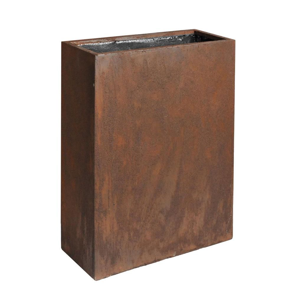 FIORIERA POLIRESINA 80X30X92 CM -TEXAS- CORTEN/MARRONE