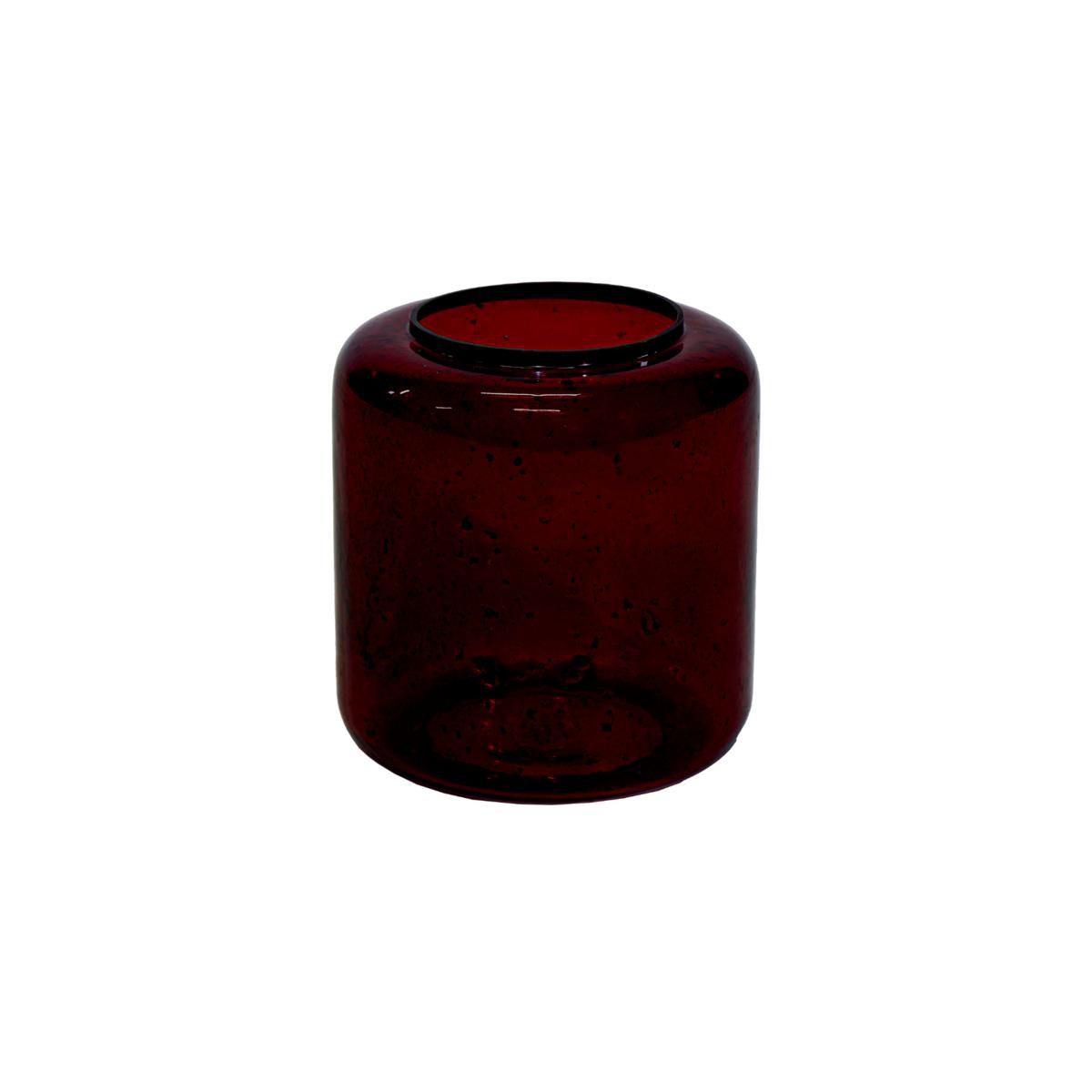VASO VETRO D.15 CM H.14CM -MAURA BULB- BURGUNDY VASO VETRO D.15 CM H.14CM -MAURA BULB- BURGUNDY