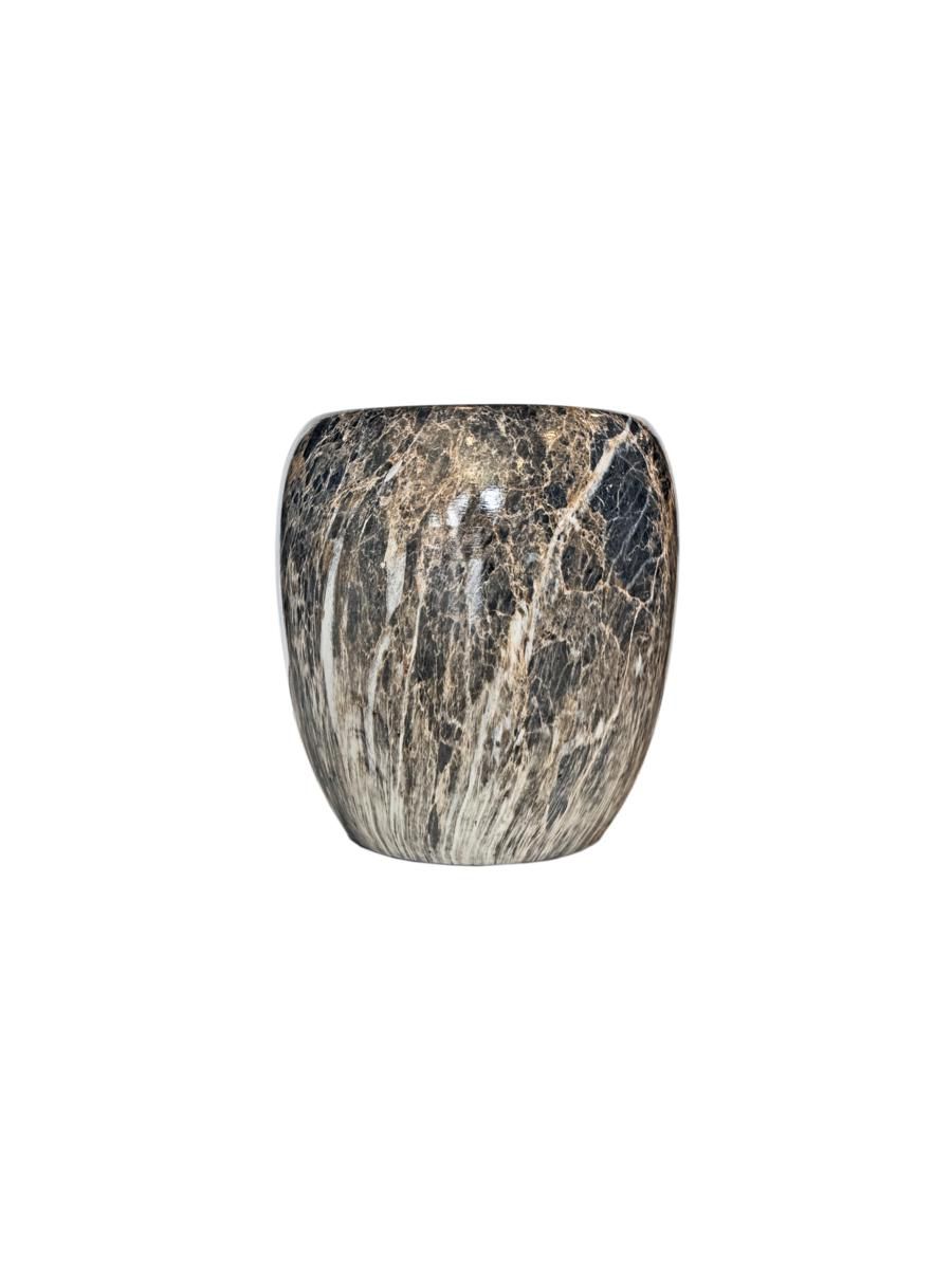 VASO CERAMICA D.31 CM H.35 CM -EMPEROR BELLY BIG- MARRONE