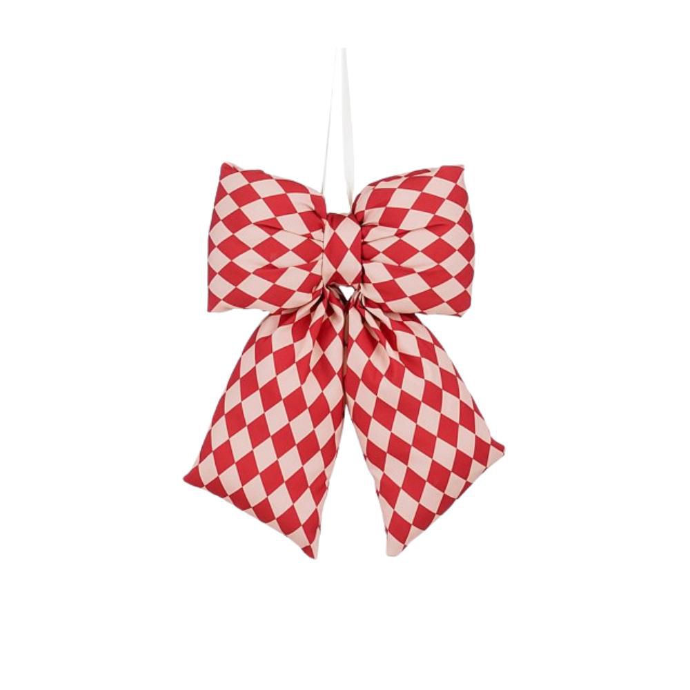 FIOCCO VELLUTO C/SCACCHI 29X21 CM BIANCO/ROSSO FIOCCO VELLUTO C/SCACCHI 29X21 CM BIANCO/ROSSO