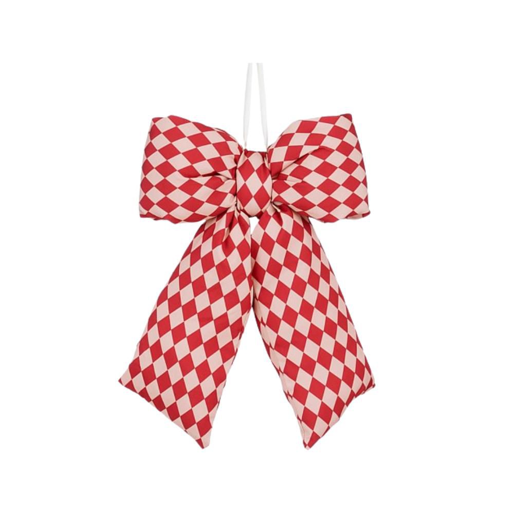 FIOCCO VELLUTO C/SCACCHI 38X28 CM BIANCO/ROSSO FIOCCO VELLUTO C/SCACCHI 38X28 CM BIANCO/ROSSO