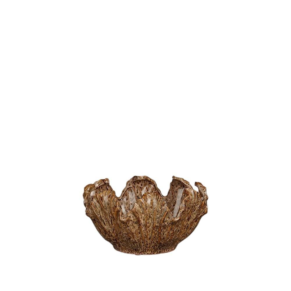 CIOTOLA CERAMICA D.24 CM H.14 CM -DAYTON- MARRONE