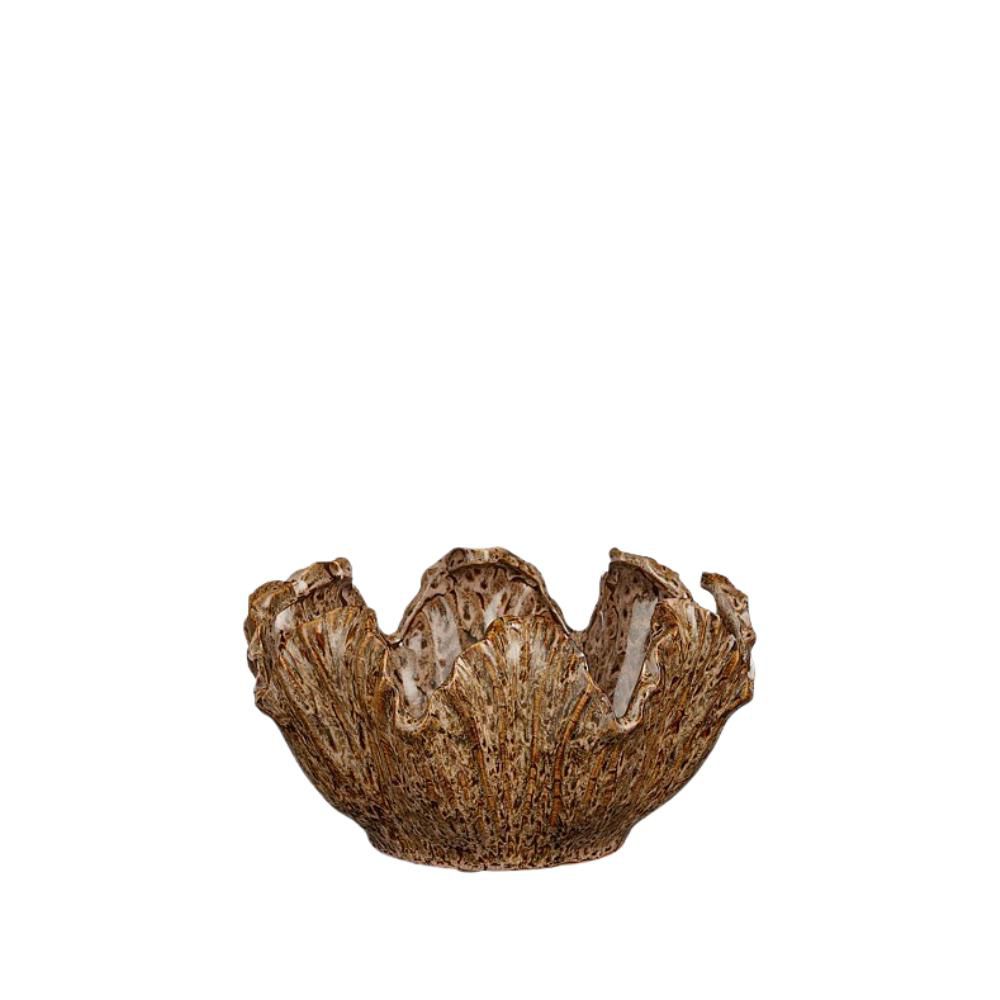 CIOTOLA CERAMICA D.29 CM H.15 CM -DAYTON- MARRONE