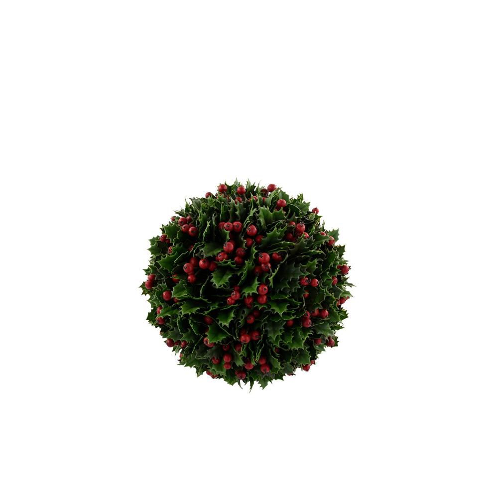 SFERA C/VERDE E BACCHE D.36 CM UV VERDE/ROSSO