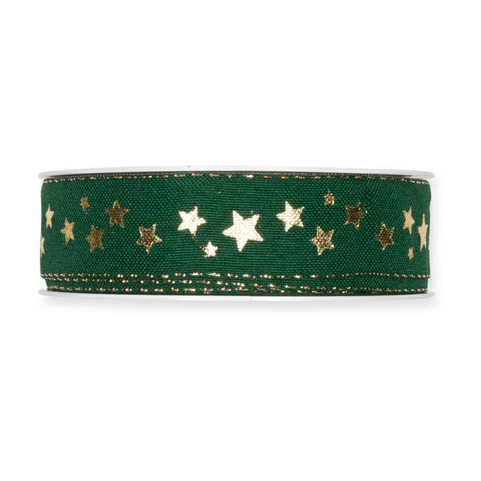 NASTRO ART.295 C/STELLE-LITTLE STARS- 25MM 18MT VERDE/ORO NASTRO ART.295 C/STELLE-LITTLE STARS- 25MM 18MT VERDE/ORO