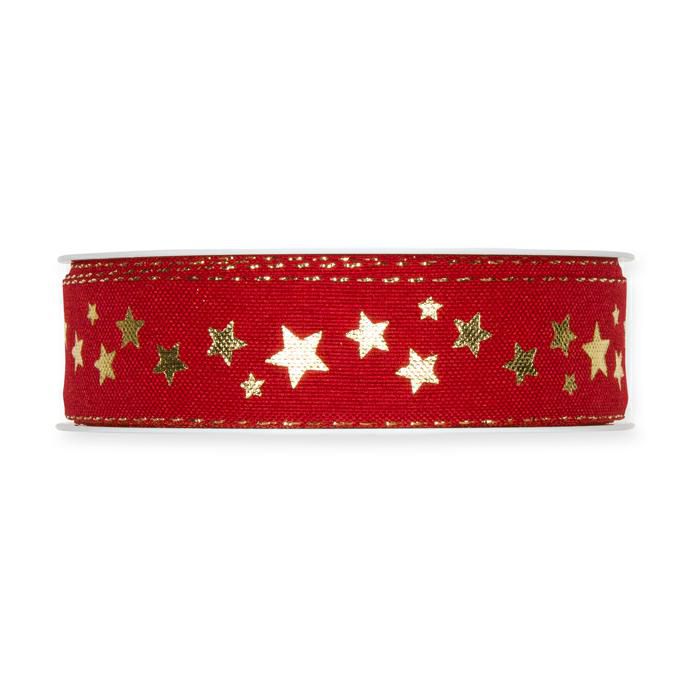 NASTRO ART.295 C/STELLE-LITTLE STARS- 25MM 18MT ROSSO/ORO NASTRO ART.295 C/STELLE-LITTLE STARS- 25MM 18MT ROSSO/ORO